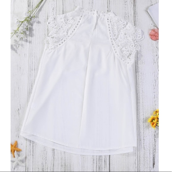 Unique Boho Crochet Lace Ivory Spring Blouse - Picture 9 of 10